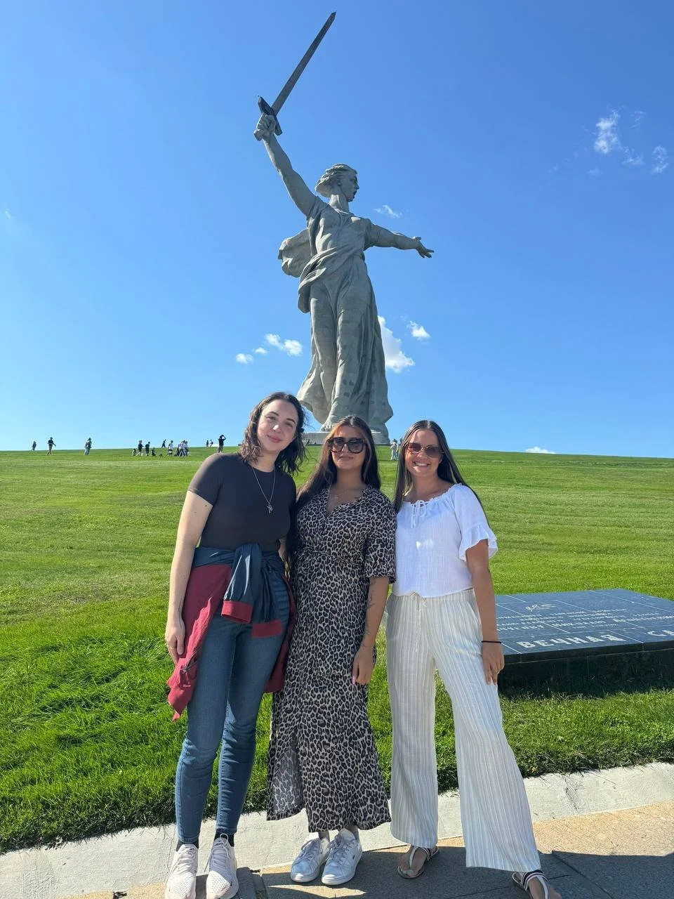 "Travellers at the Motherland Calls monument, Volgograd
