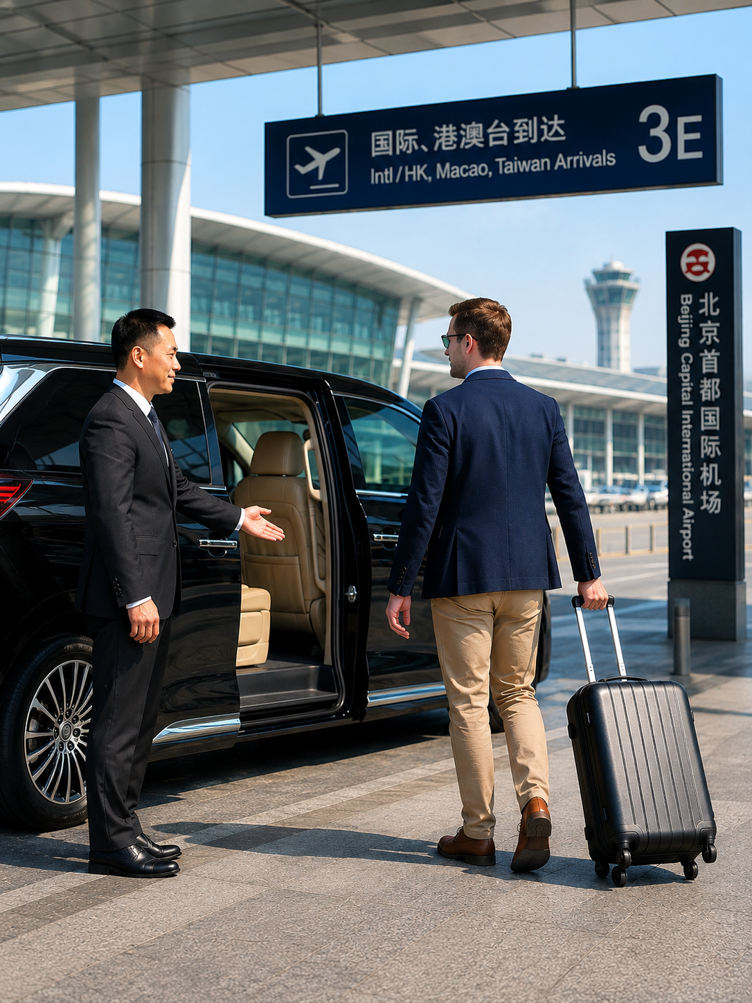 Beijing Airport Arrival with Luxury MPV