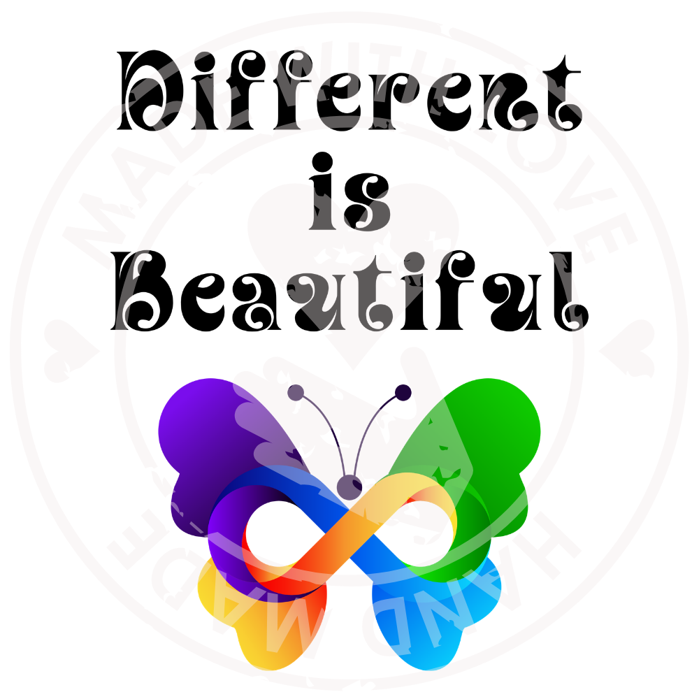 Different is Beautiful - Autism PNG