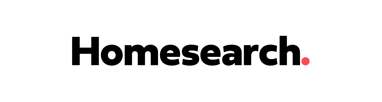 Homesearch Logo on white background