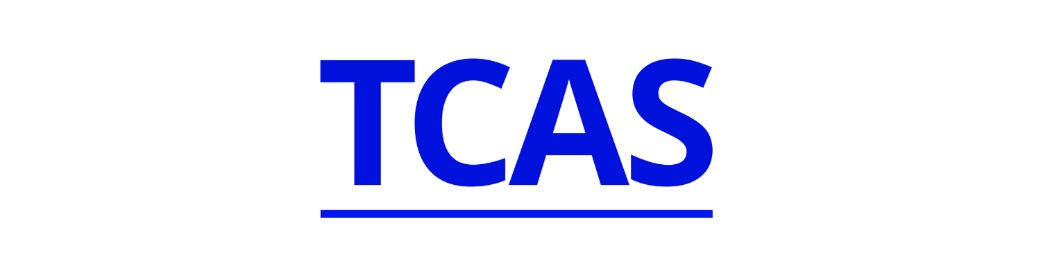 TCAS Logo in blue.