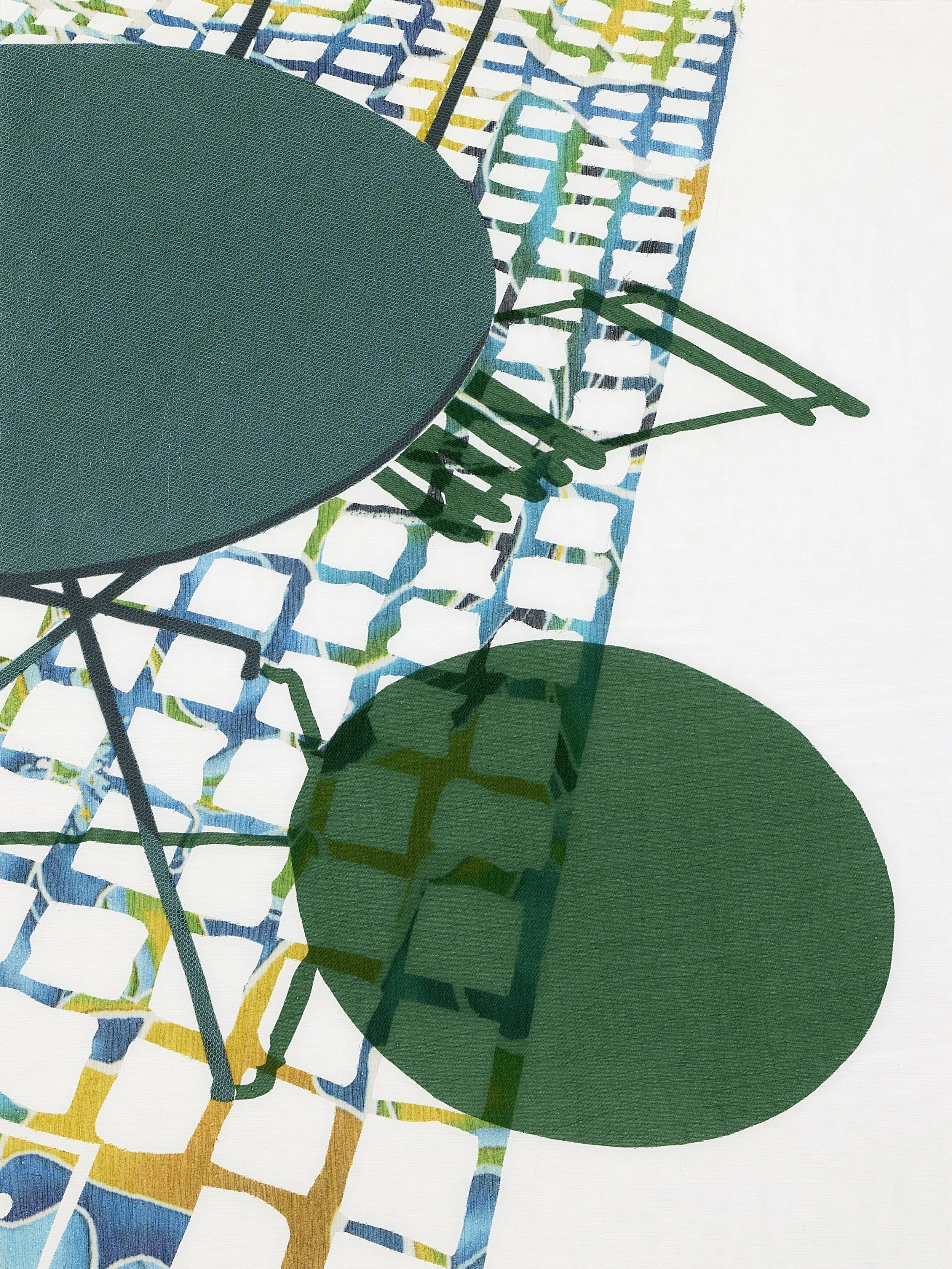 Table and chair with shadows