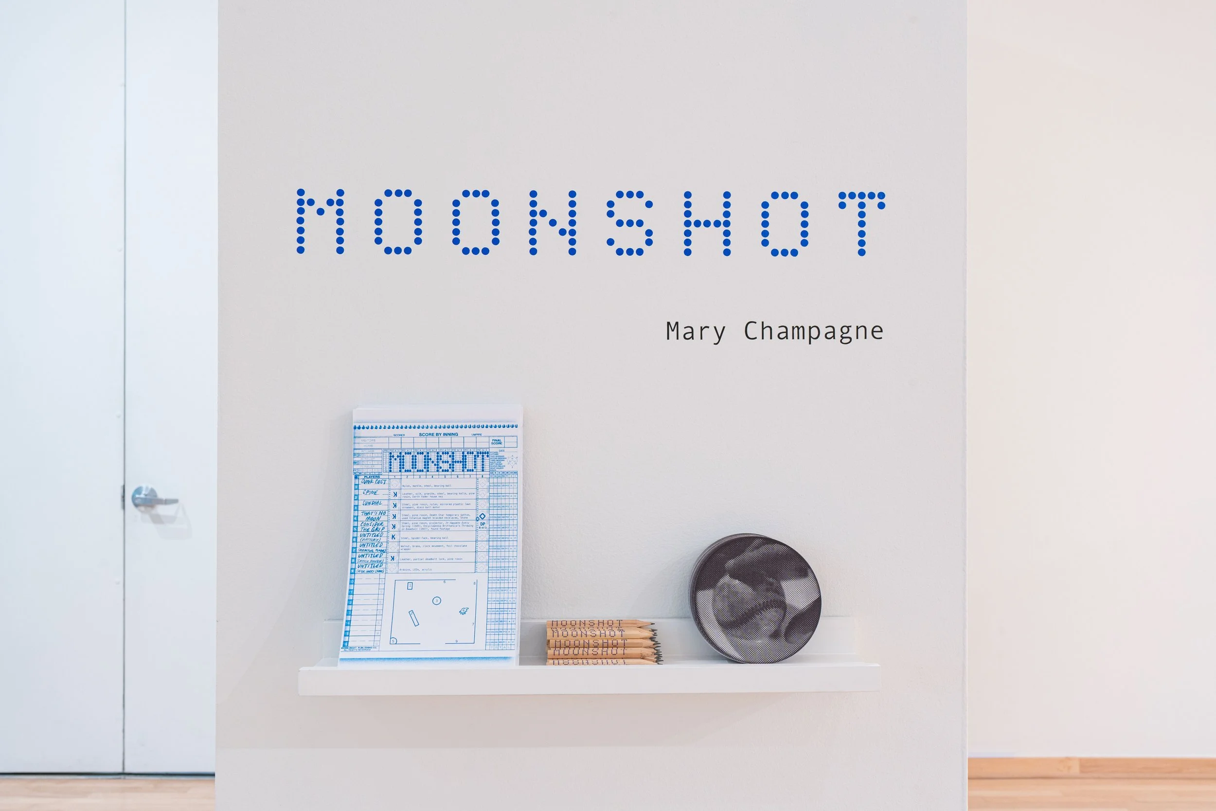 Installation view of  MOONSHOT  (2026). 
 
Image courtesy of Priya Vaswani