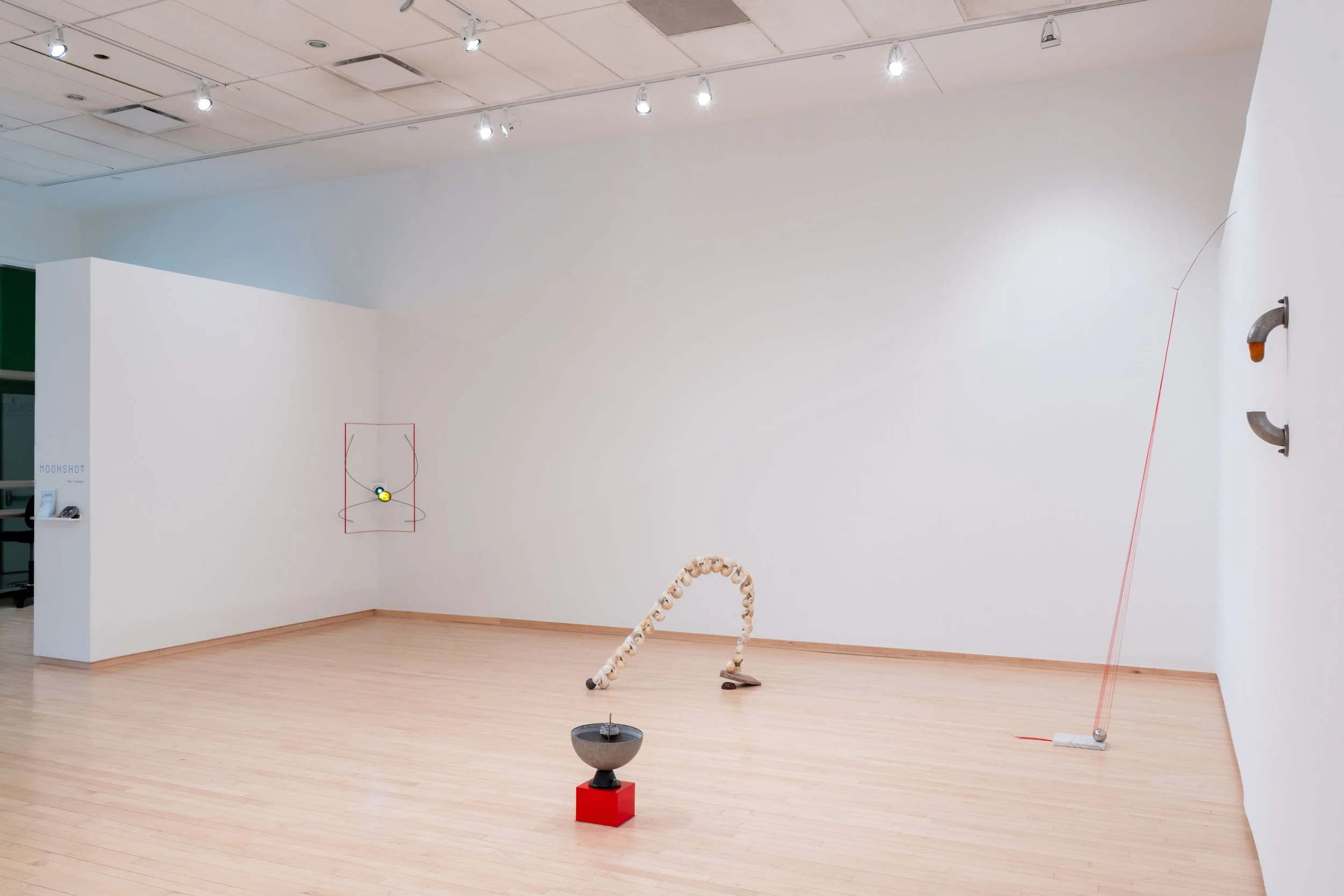 Installation view of  MOONSHOT  (2026). 
 
Image courtesy of Priya Vaswani
