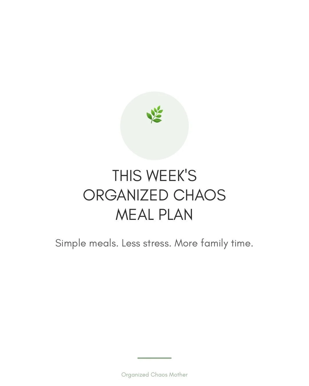 This week&rsquo;s meal plan is proof that eating well doesn&rsquo;t have to be complicated. 👇

🥗 Lunch Prep
Mediterranean Farro Chicken Salad

🍽️ Dinners
🐟 Monday: Salmon + Corn + Mini Potatoes

🌧️ Tuesday: Freezer Lasagna + Garden Salad
(Becaus