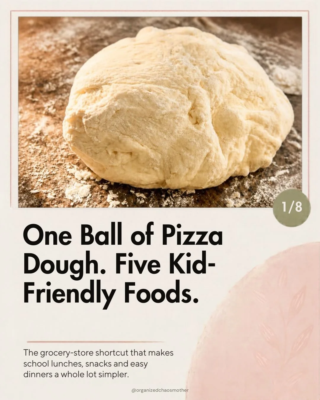 🍕 ONE ball of pizza dough. FIVE kid-friendly ideas.

One of my favourite grocery-store shortcuts is keeping a ball or two of pizza dough in the freezer. You can usually find them in the frozen food section, and they&rsquo;re so handy to have around!