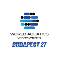 Logo for the World Aquatics Championships Budapest 2027 in Budapest, Hungary