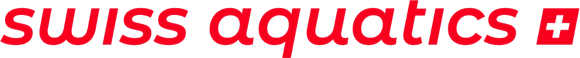 Swiss Aquatics logo in red with a white cross