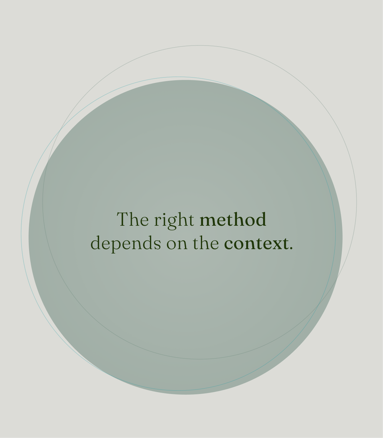 The right method depends on the context