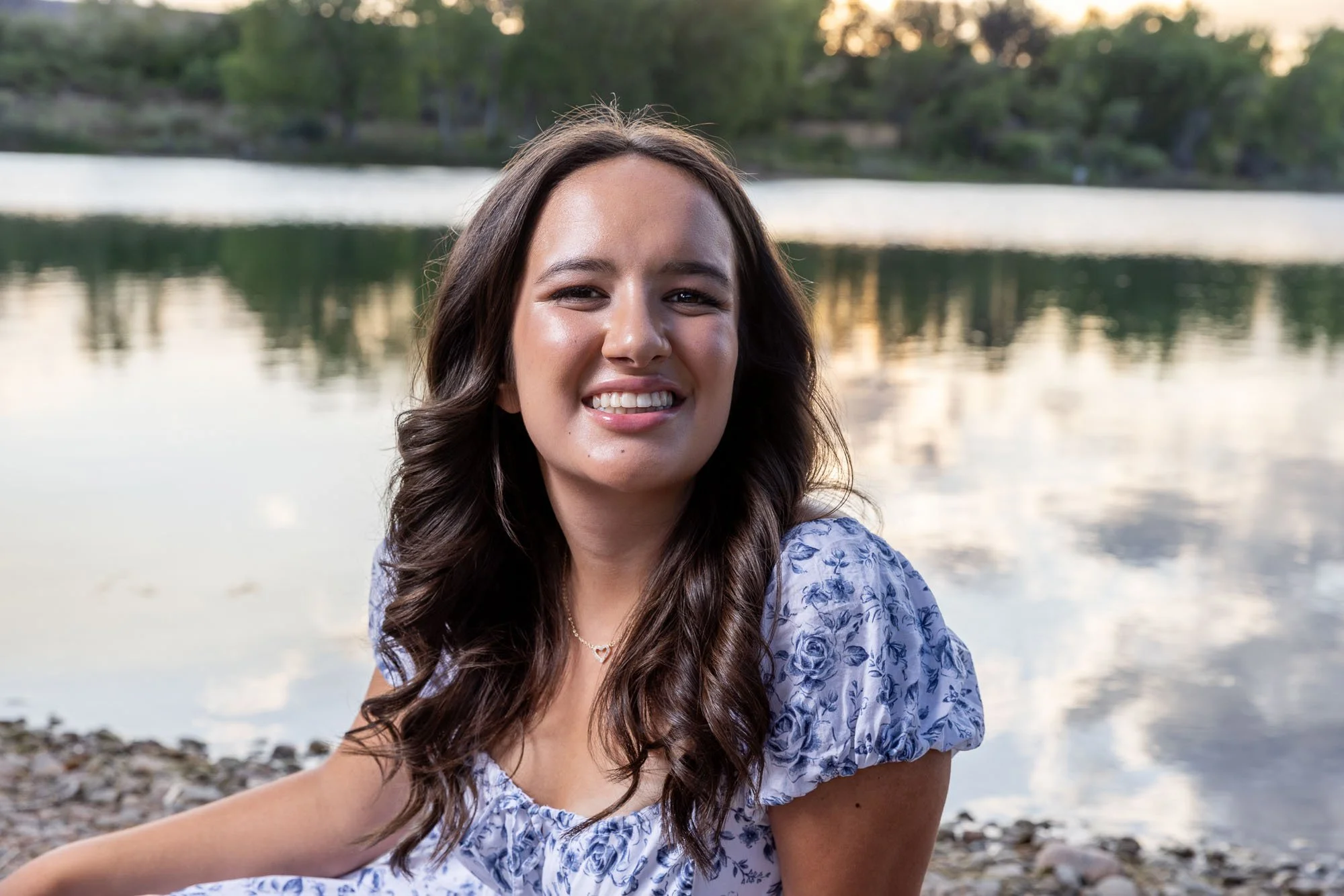 Sunset Senior Portraits by the Reservoir | A Glamorous Colorado Senior Session