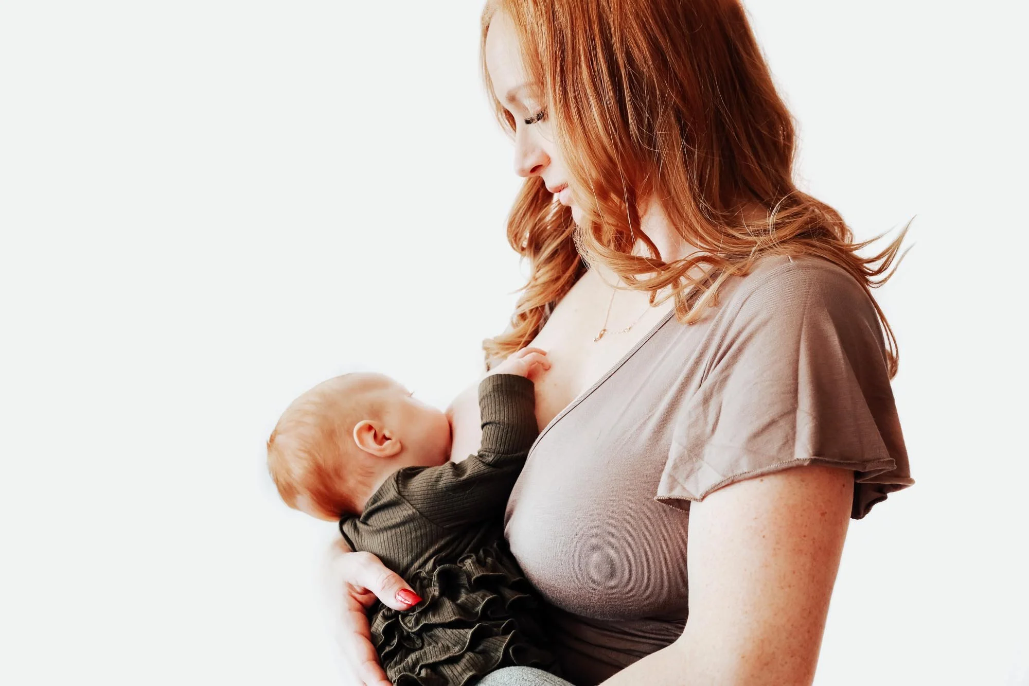 Mother breastfeeding a baby