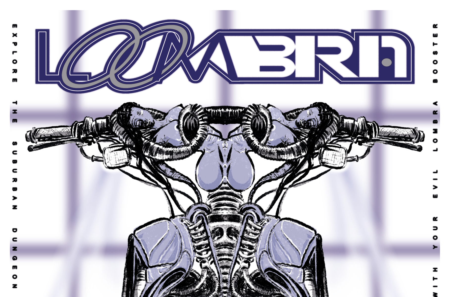 A mirrored illustration of a person with ram horns, combined with a robotic or mechanical body, and the text 'LOCKERD' in bold, stylized font at the top. Around the edges, there is vertical text that reads 'the true story of the underground explorer.