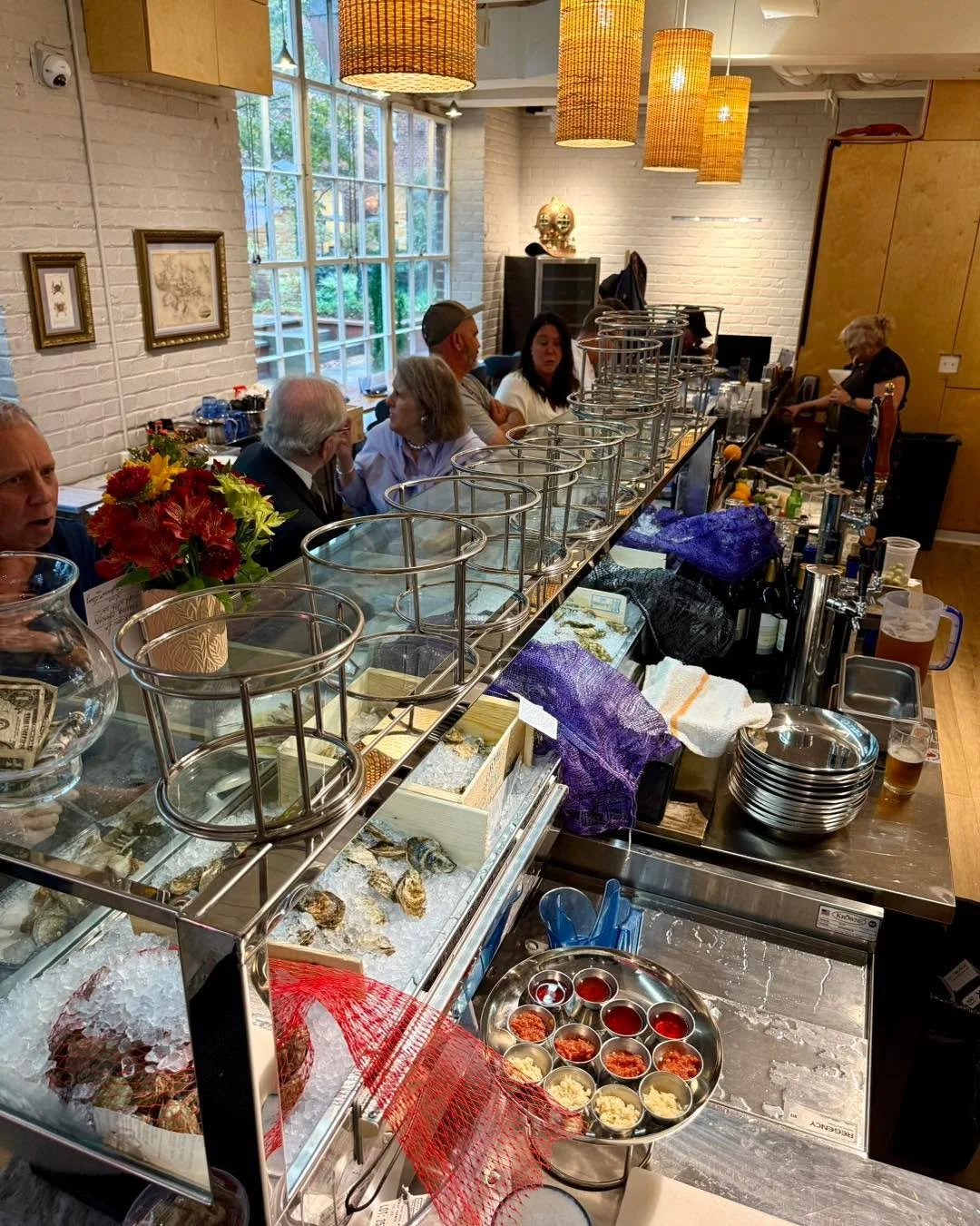 Come get your happy hour fix and The Hideaway.  Bar and counter seating is available on a first-come-first-served basis and heated patio and dining room reservations are available on OpenTable.  #happyhour #seafoodlover #seafood #rawbar #oysters #oys