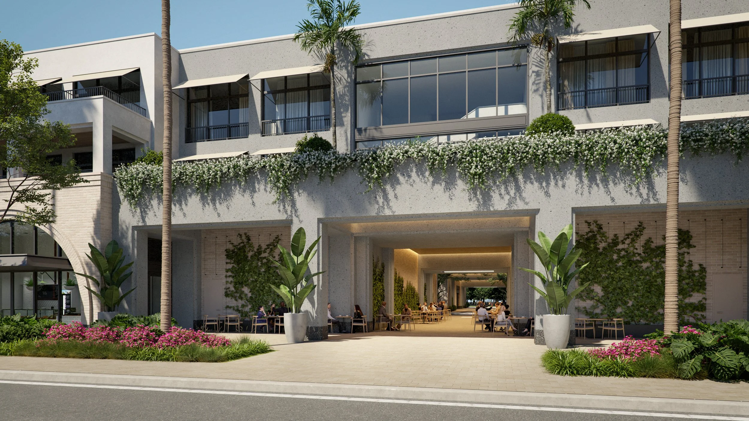 The Avenue Naples FL 1000 block via pedestrian walkway