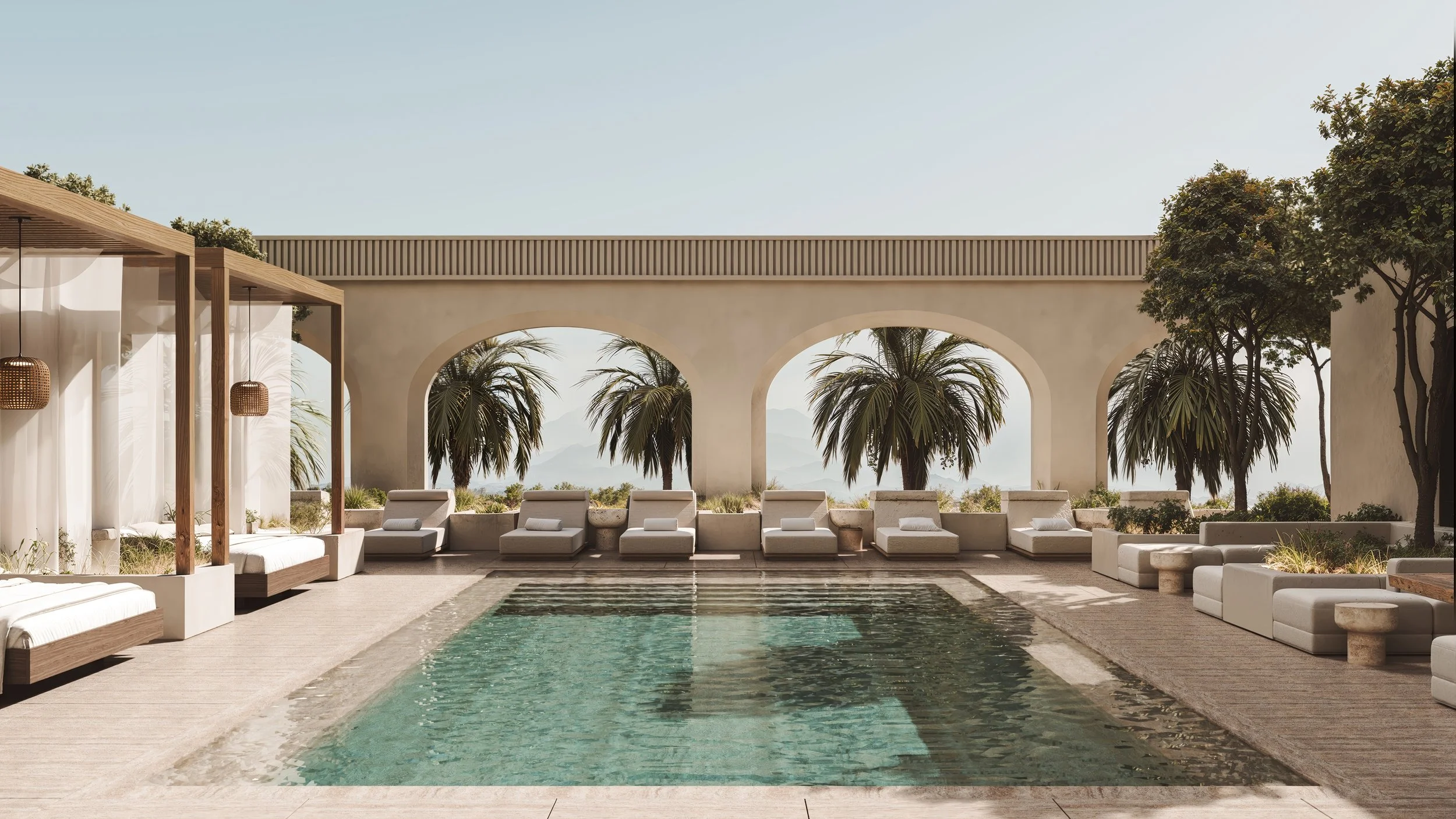 The Avenue Naples FL rooftop pool rendering