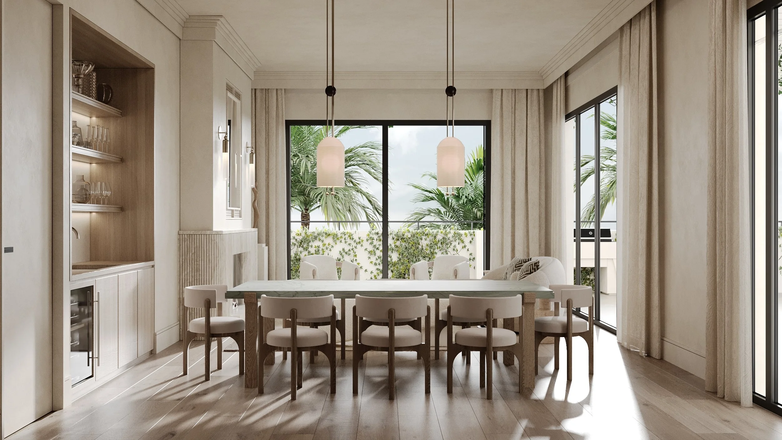 The Avenue Naples FL dining area rendering