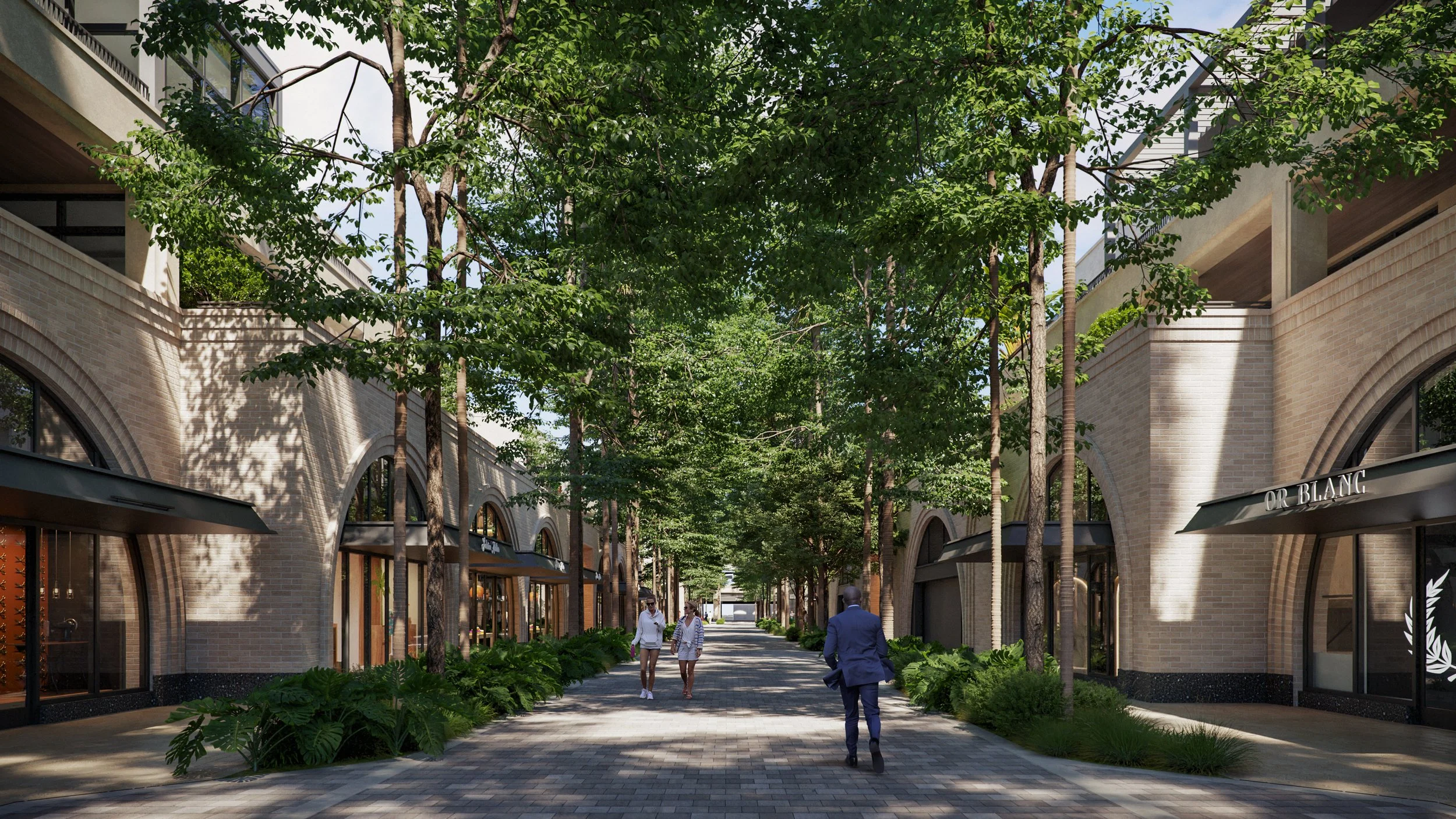 The Avenue Naples FL pedestrian alleyway rendering