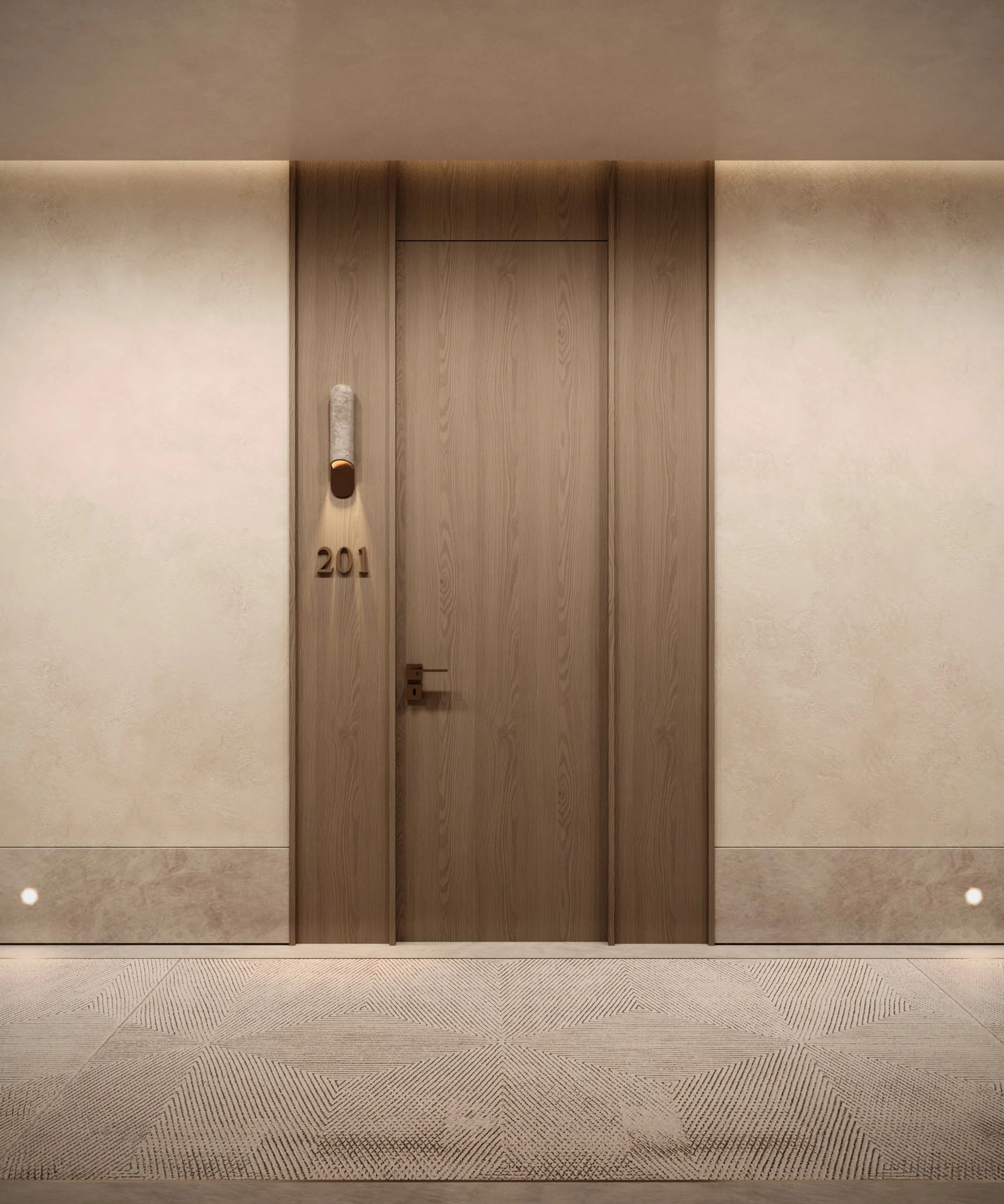 The Avenue Naples FL condominium unit entry rendering