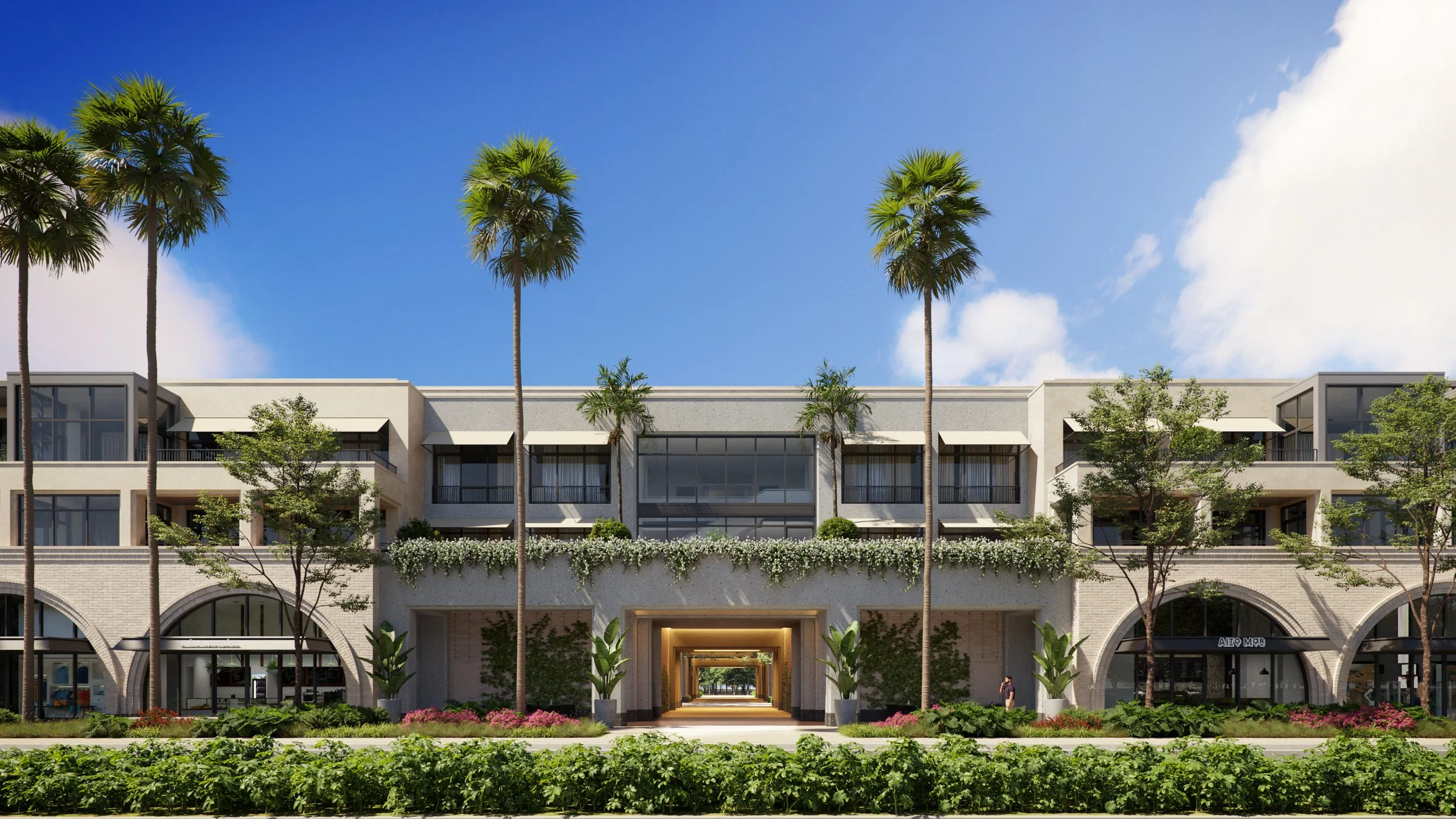 The Avenue Naples FL 1000 block exterior facade rendering