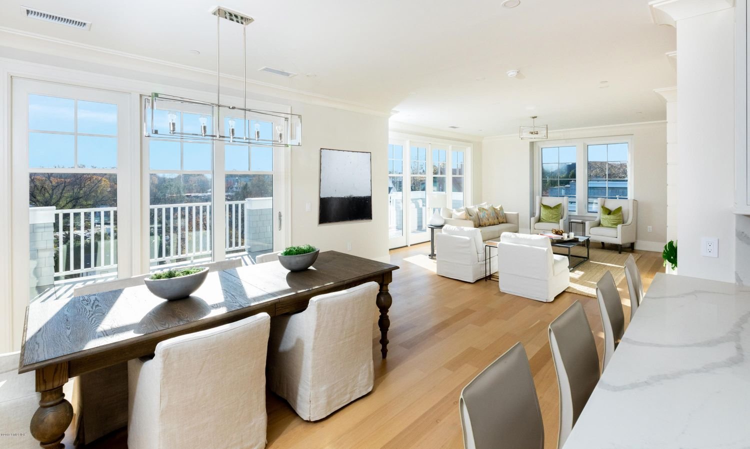 Beacon Hill II Greenwich CT open living and dining room