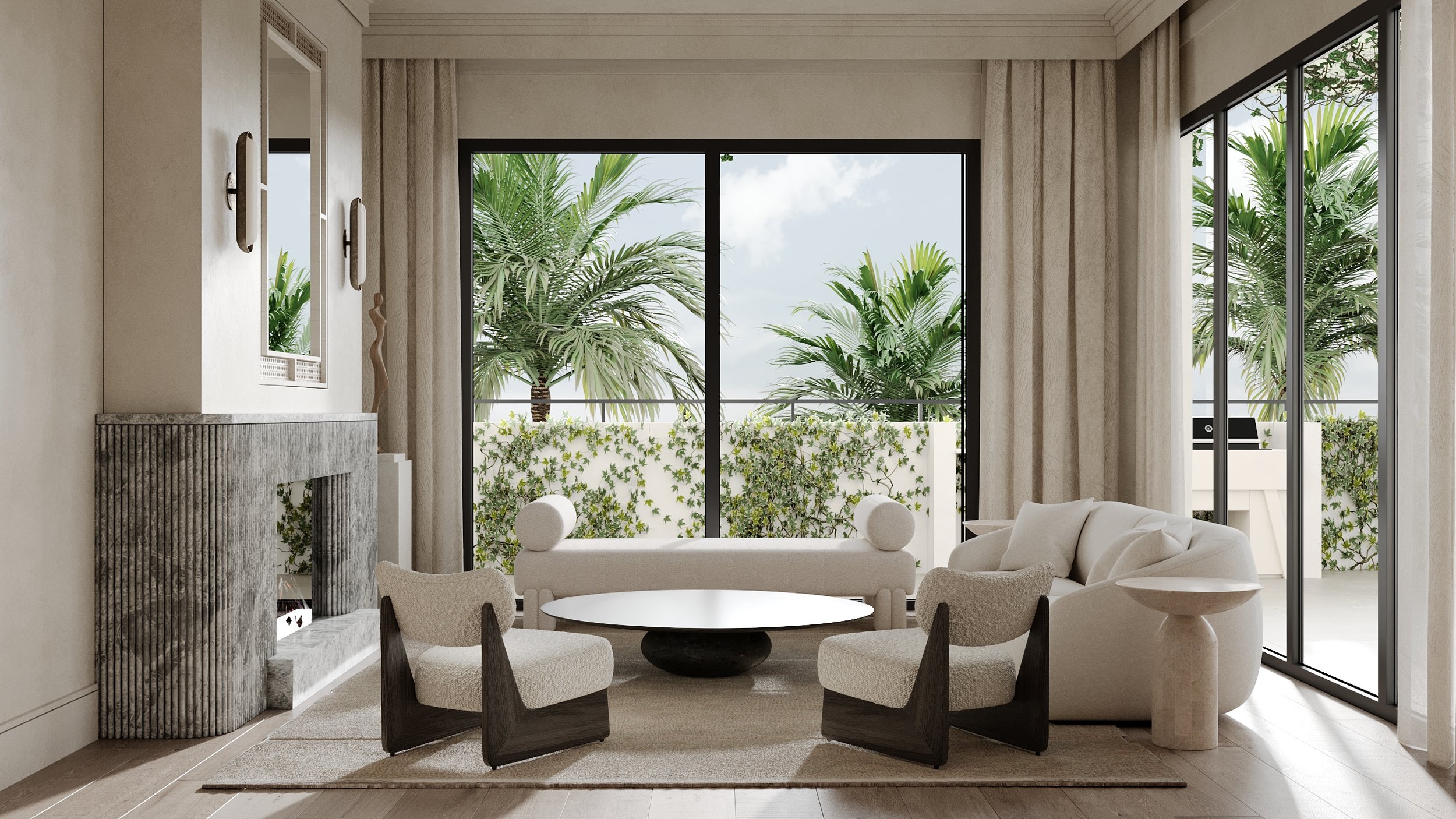 The Avenue Naples FL dining area round table rendering