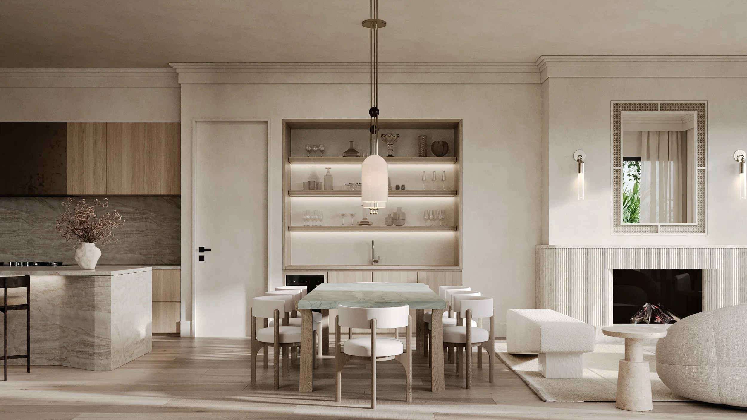 The Avenue Naples FL dining room rendering