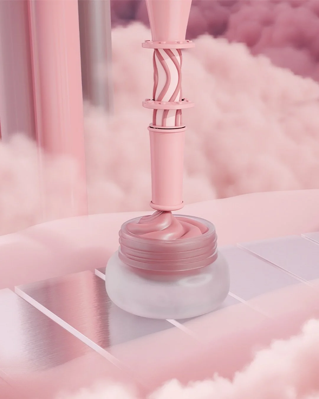 Cloud-level creative. ☁️

New range? We were on it. Packaging? We did that. Campaign? That too.

Swipe. Save. Shop. Repeat.

Nude Blush &amp; Dark Rose now available @superdrug 
 
#packagingdesign #digitalcampaign #cloudbalm #hyperrealisticrendering 