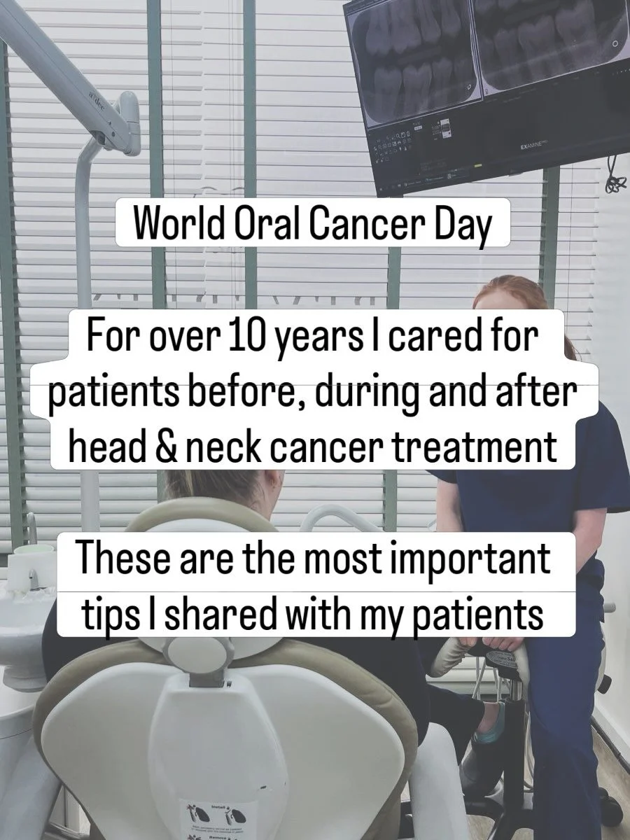 Today is a few days after World Oral Cancer Day, and whilst I&rsquo;m a little late posting, I still felt this was too important not to share.

For 10 years I had the privilege of caring for patients before, during and after oral cancer treatment. I 