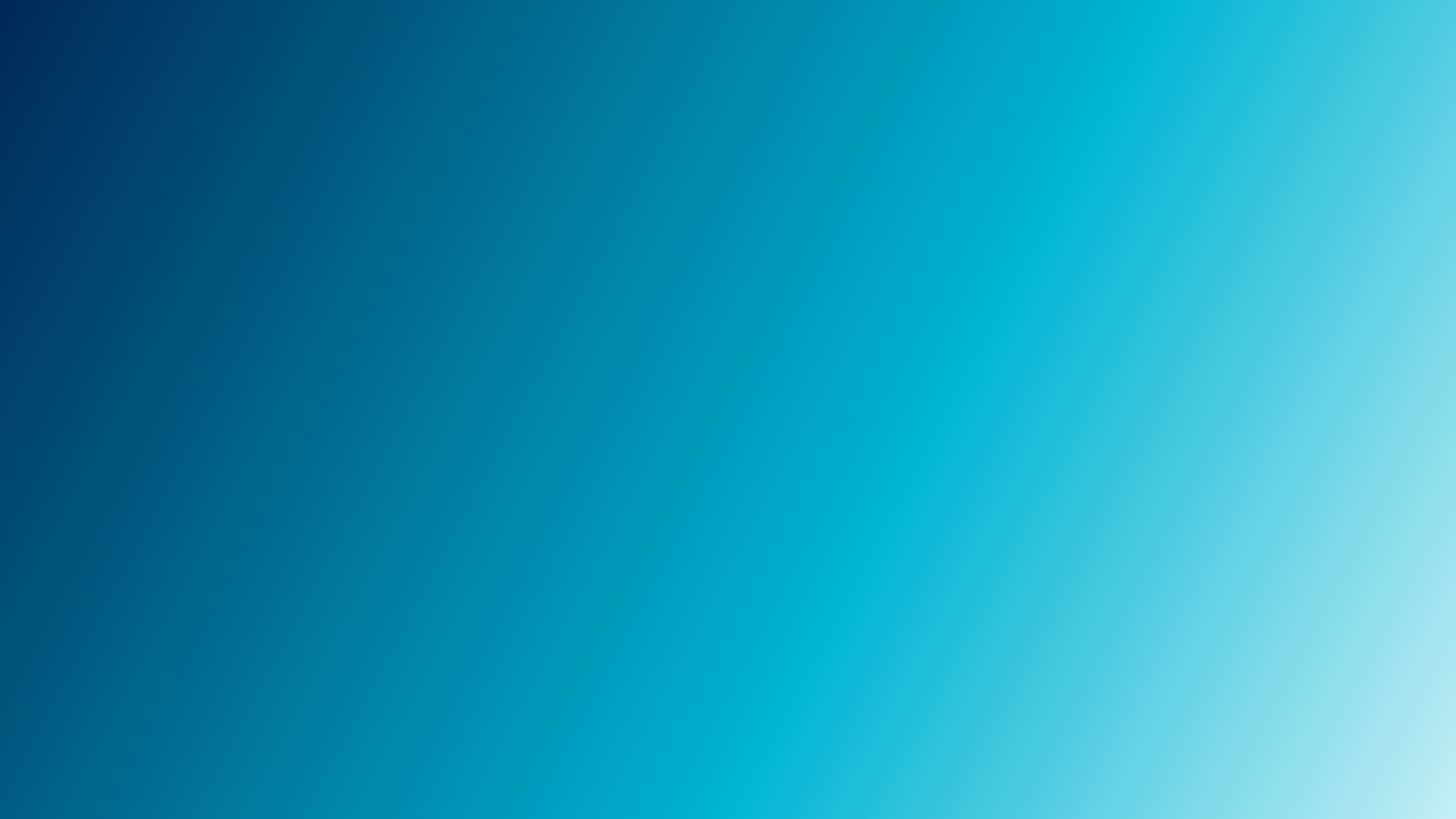 A gradient background transitioning from darker blue on the left to lighter blue on the right.