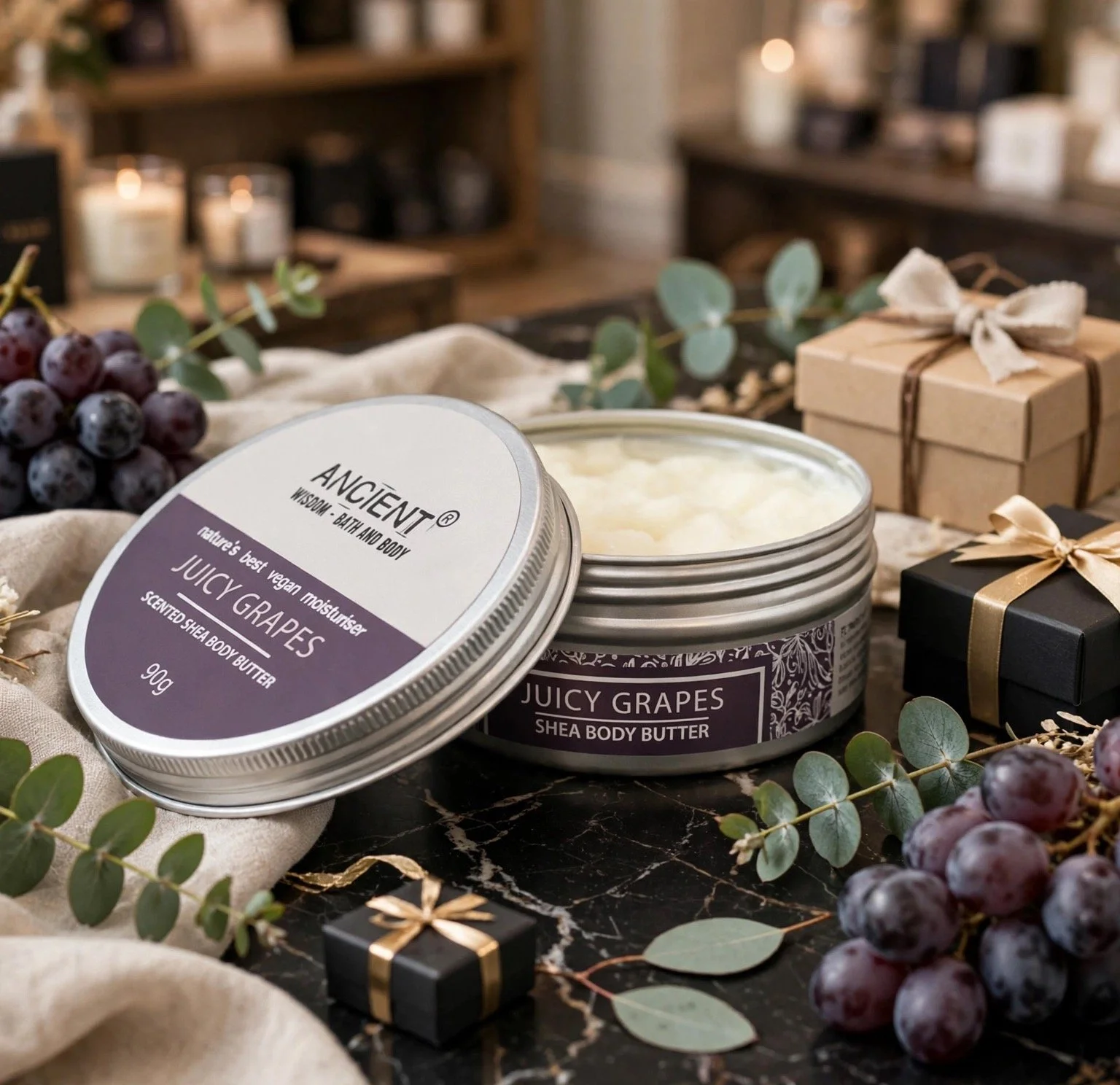 Scented Shea Body Butter 90g - Juicy Grapes