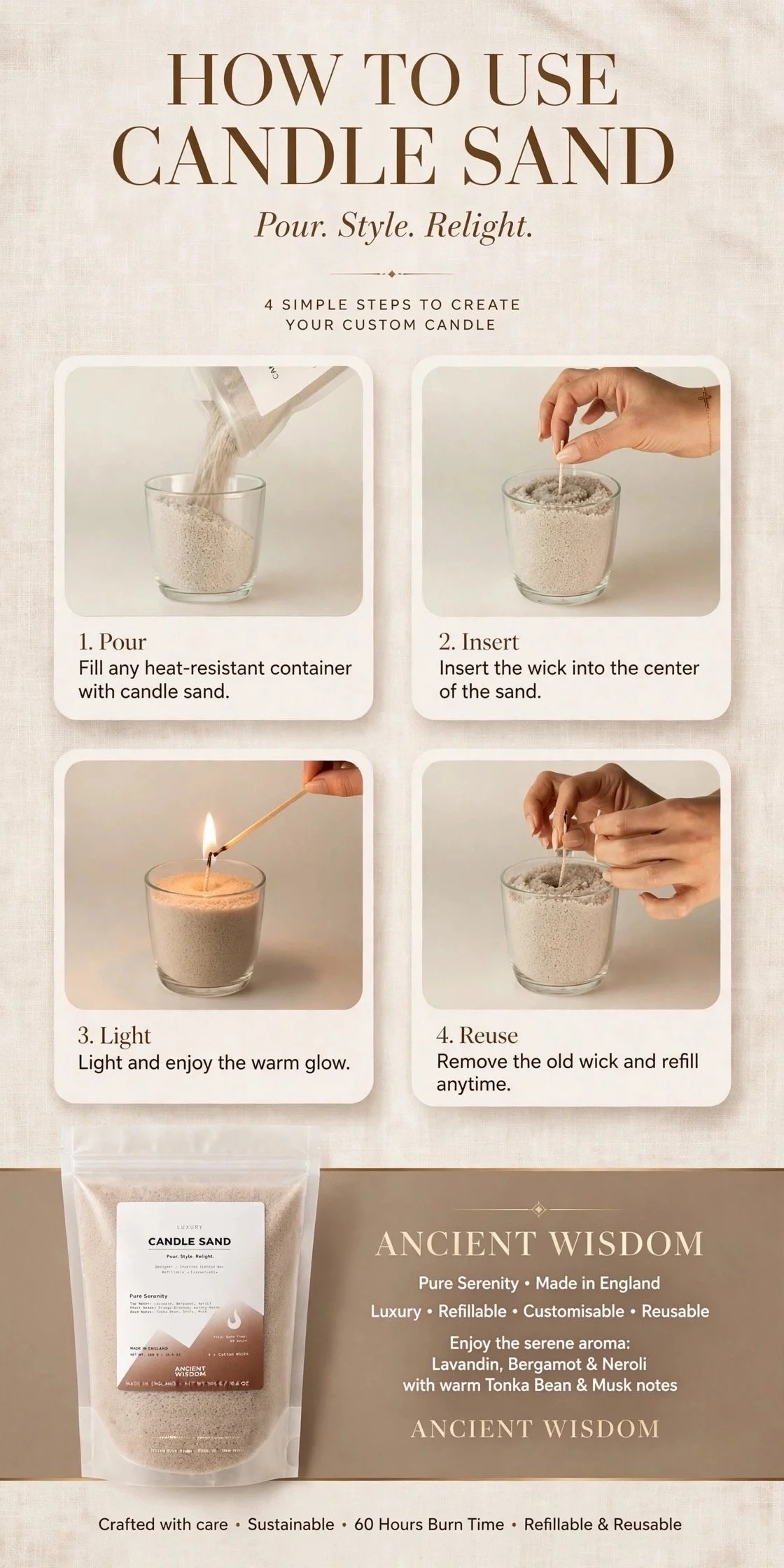 How to use candle sand: step-by-step guide