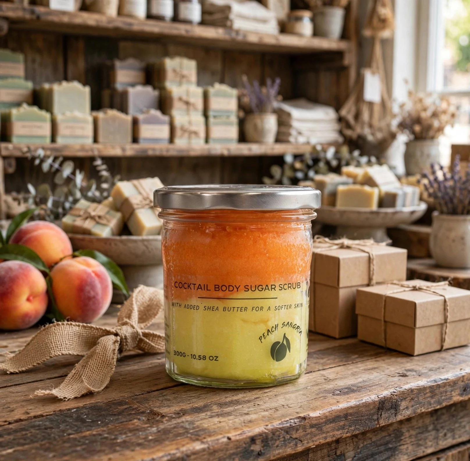 Fragranced Sugar Body Scrub - Peach Sangria 300g