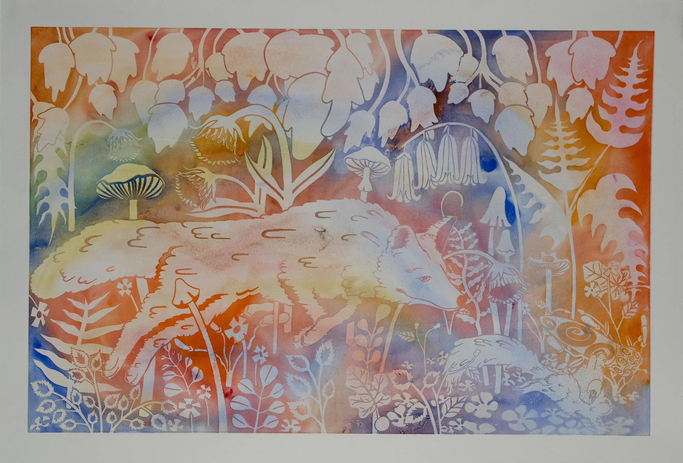 The Hunt, ed. 1, 15x22 inches, screenprint monotype, 2026