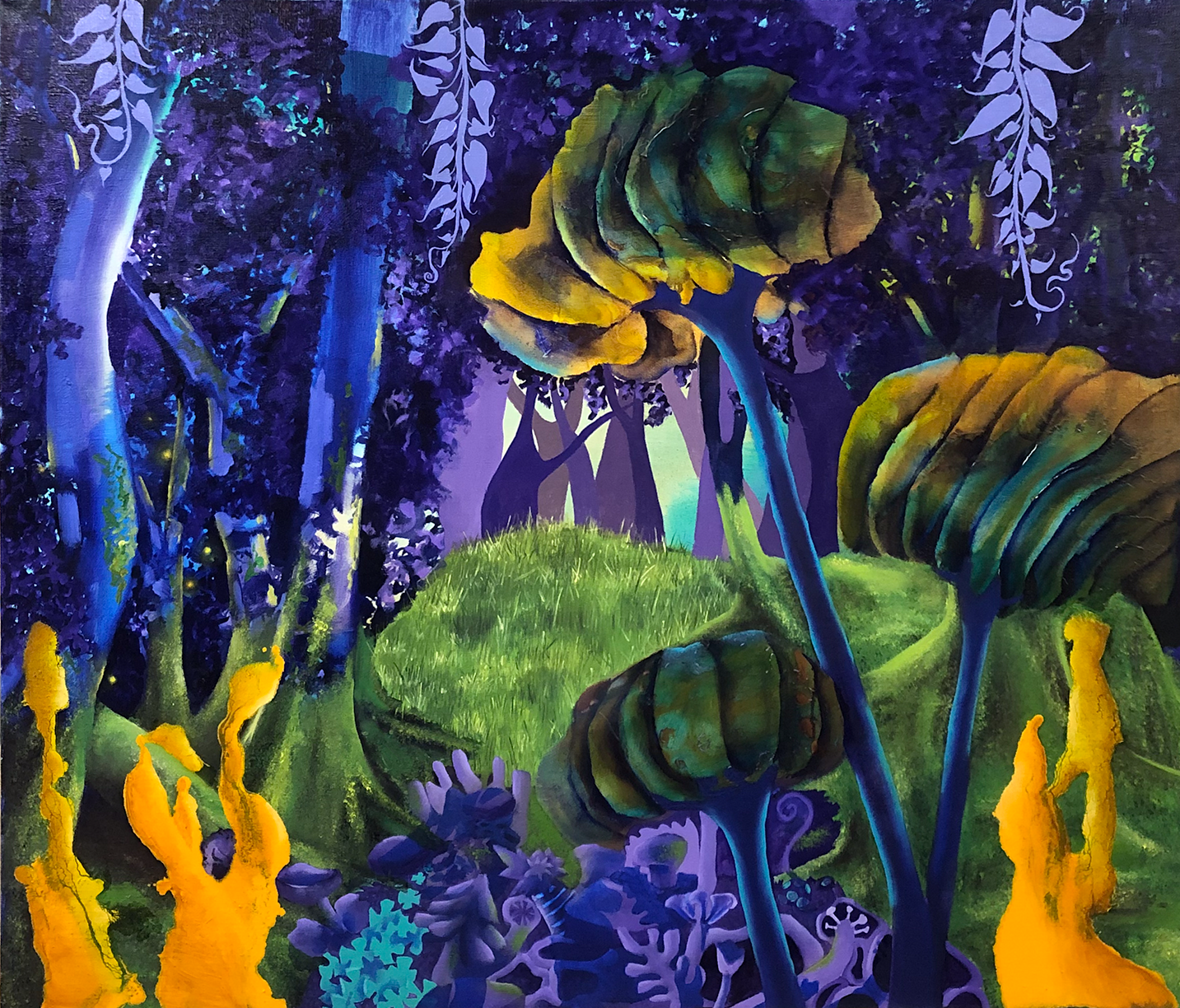 Give Me Darkness, 30x35 inches, oil and acrylic on linen, 2023