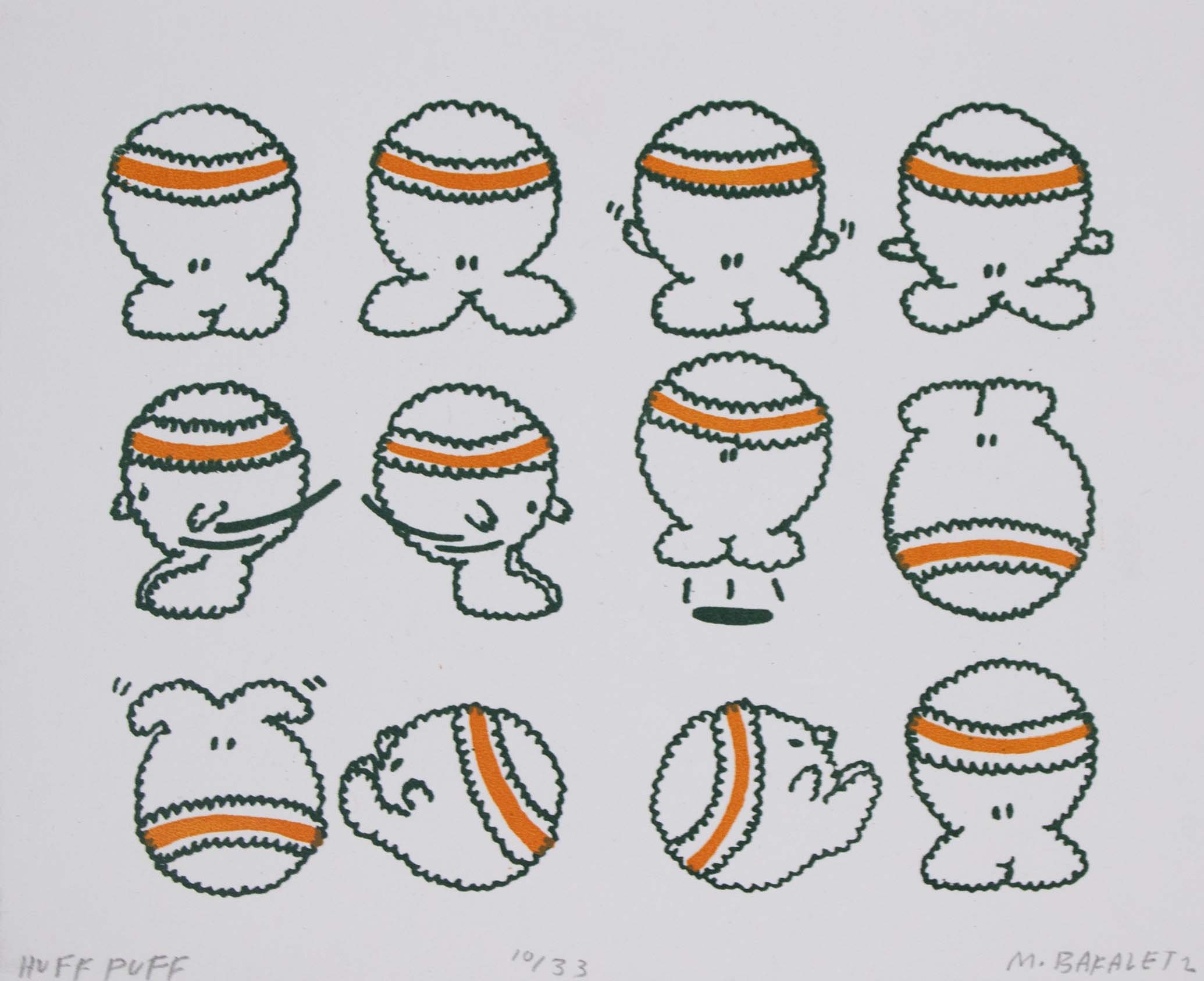 Huff/Puff v1, ed. 33, 5x6 inches, 2 layer screenprint, 2026