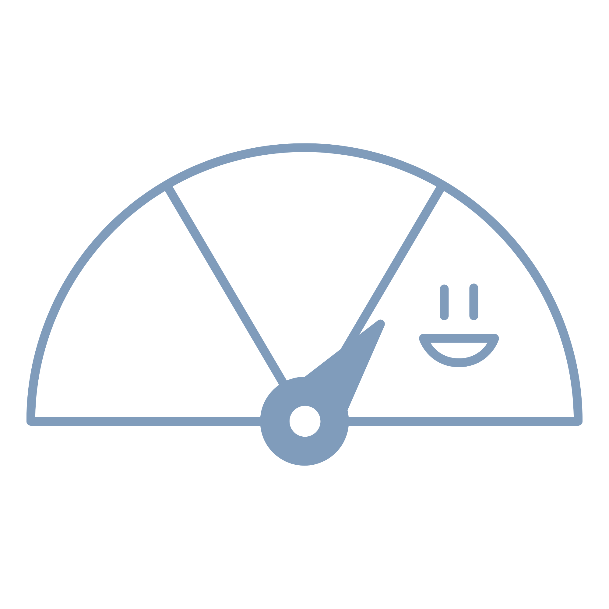 A simple illustration of a feelings meter representing how a child is feeling before speech therapy.