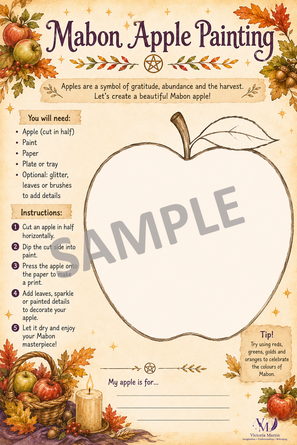 Mabon Apple Painting
