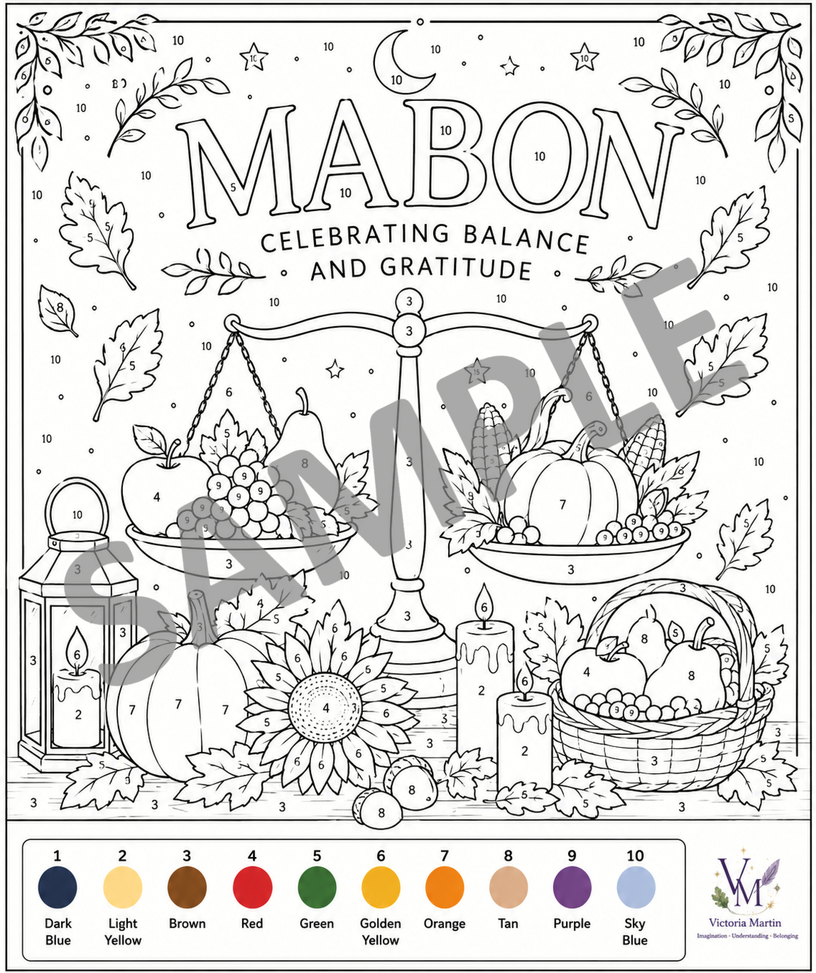 Mabon Colour By Numbers