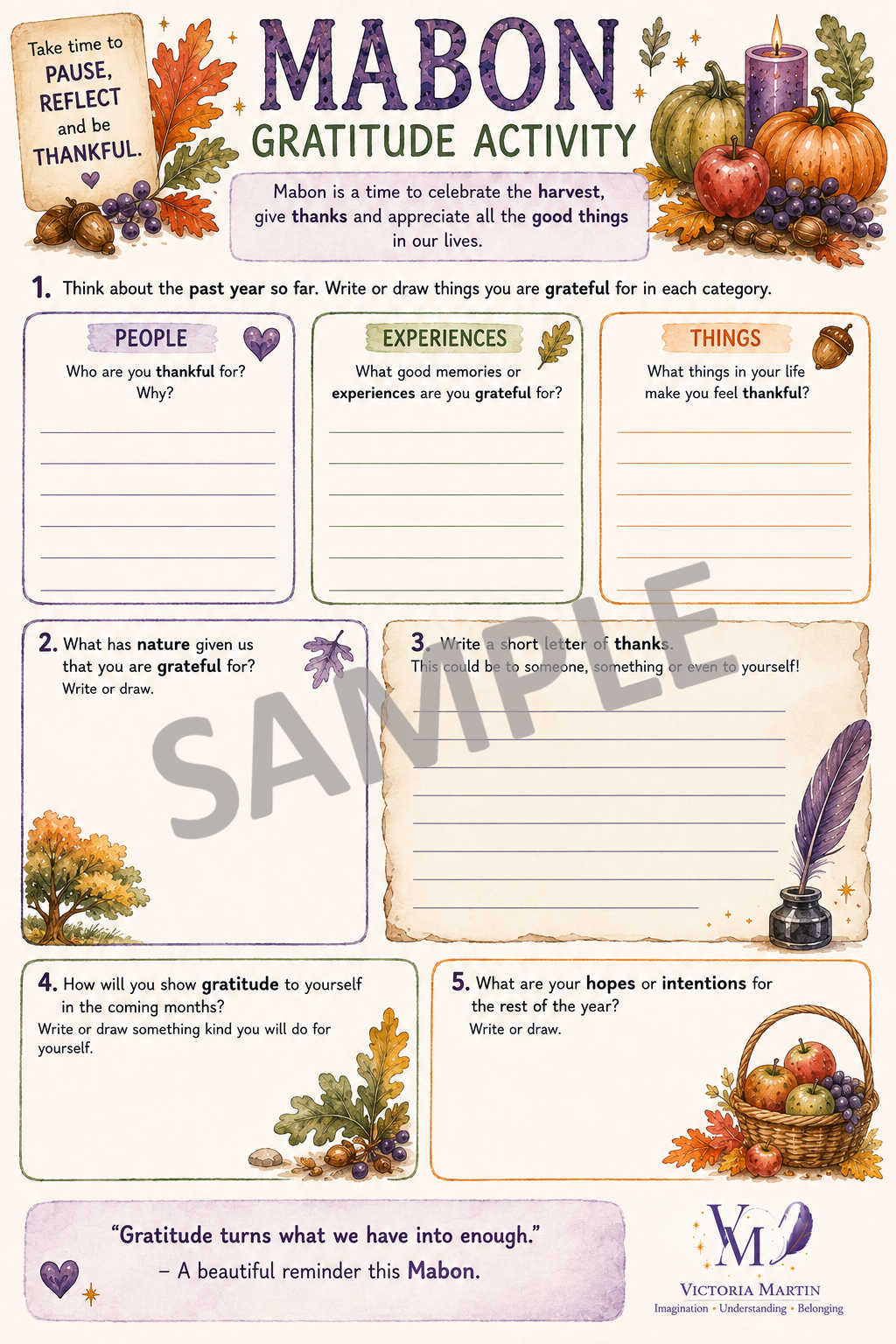 Mabon Gratitude Activity