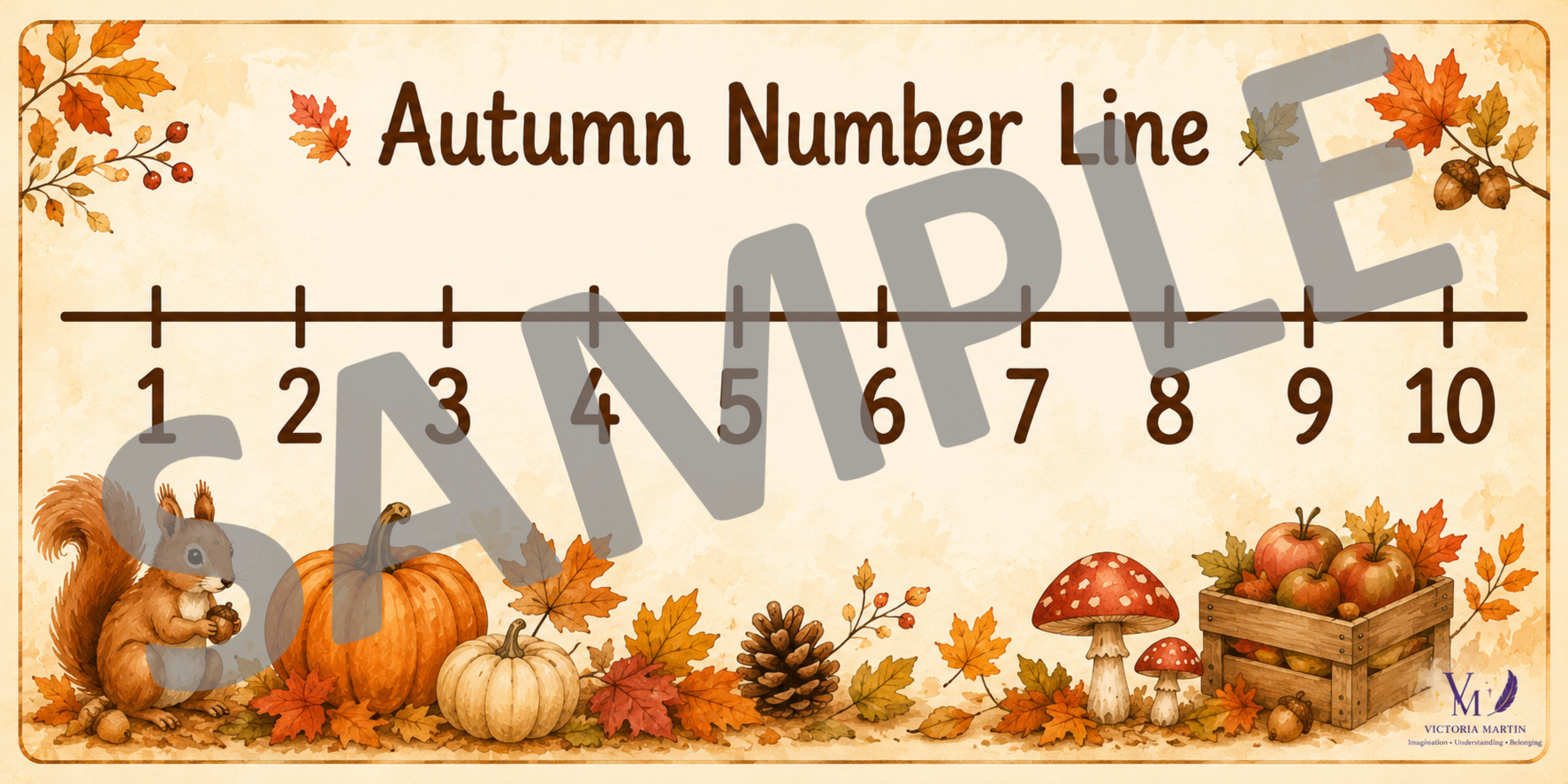 Autumn 1 to 10 Number Line sample.png