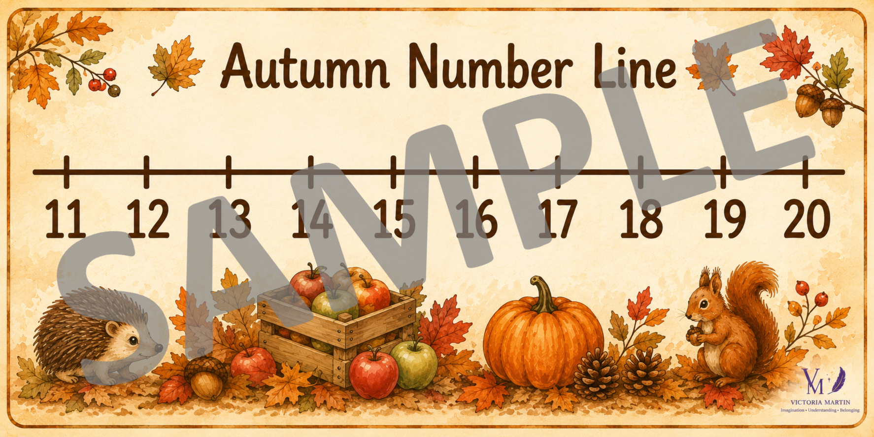 Autumn 11 to 20 Number Line sample.png