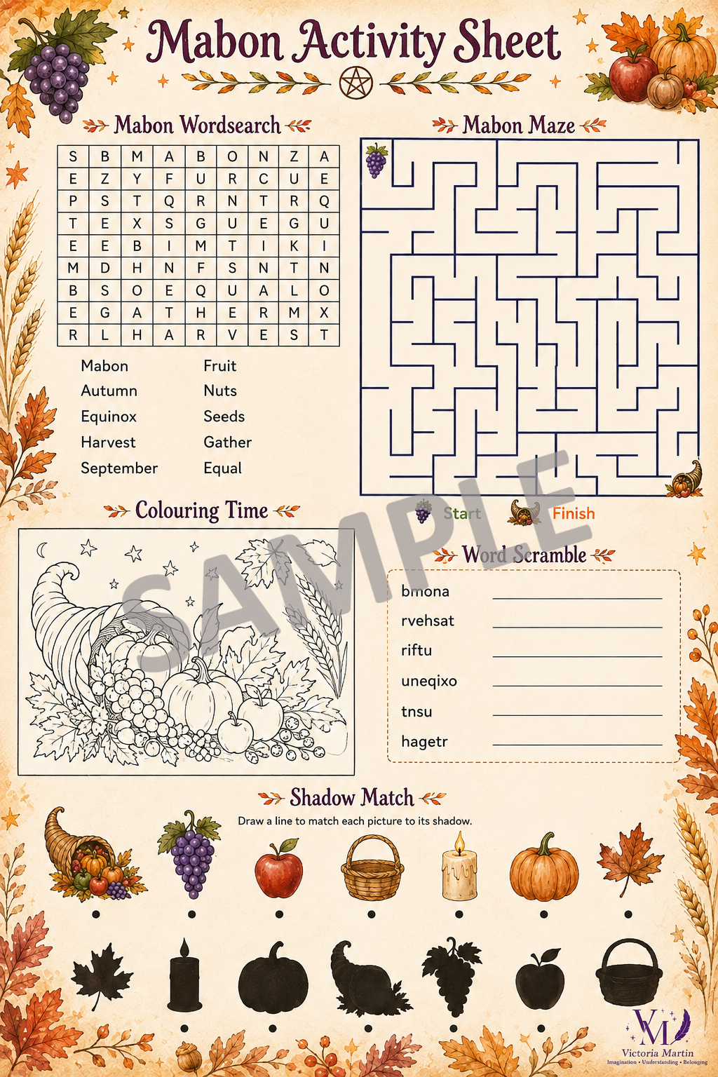 Mabon Activity Sheet