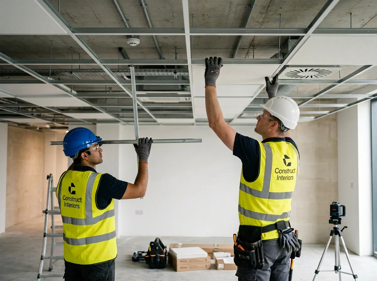 suspended ceilings contractor south west uk - construct interiors