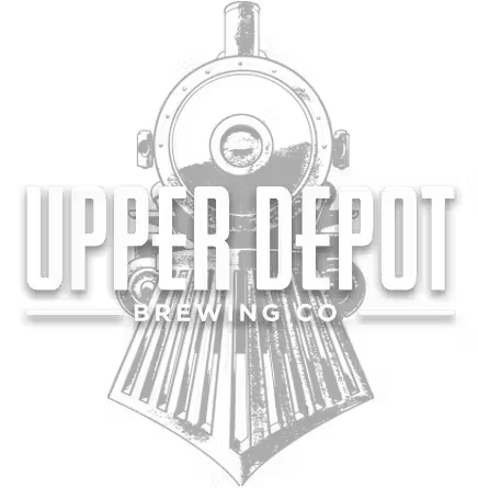 Logo of Upper Depot Brewing Co. with a stylized train steam engine.