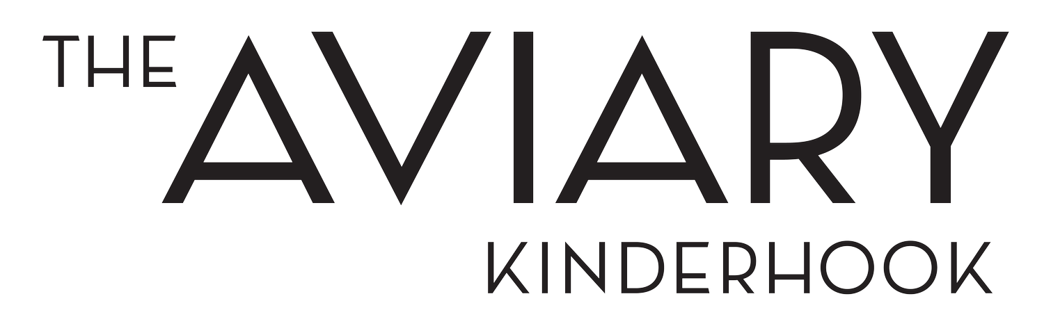 The Aviary Kinderhook logo, written in black