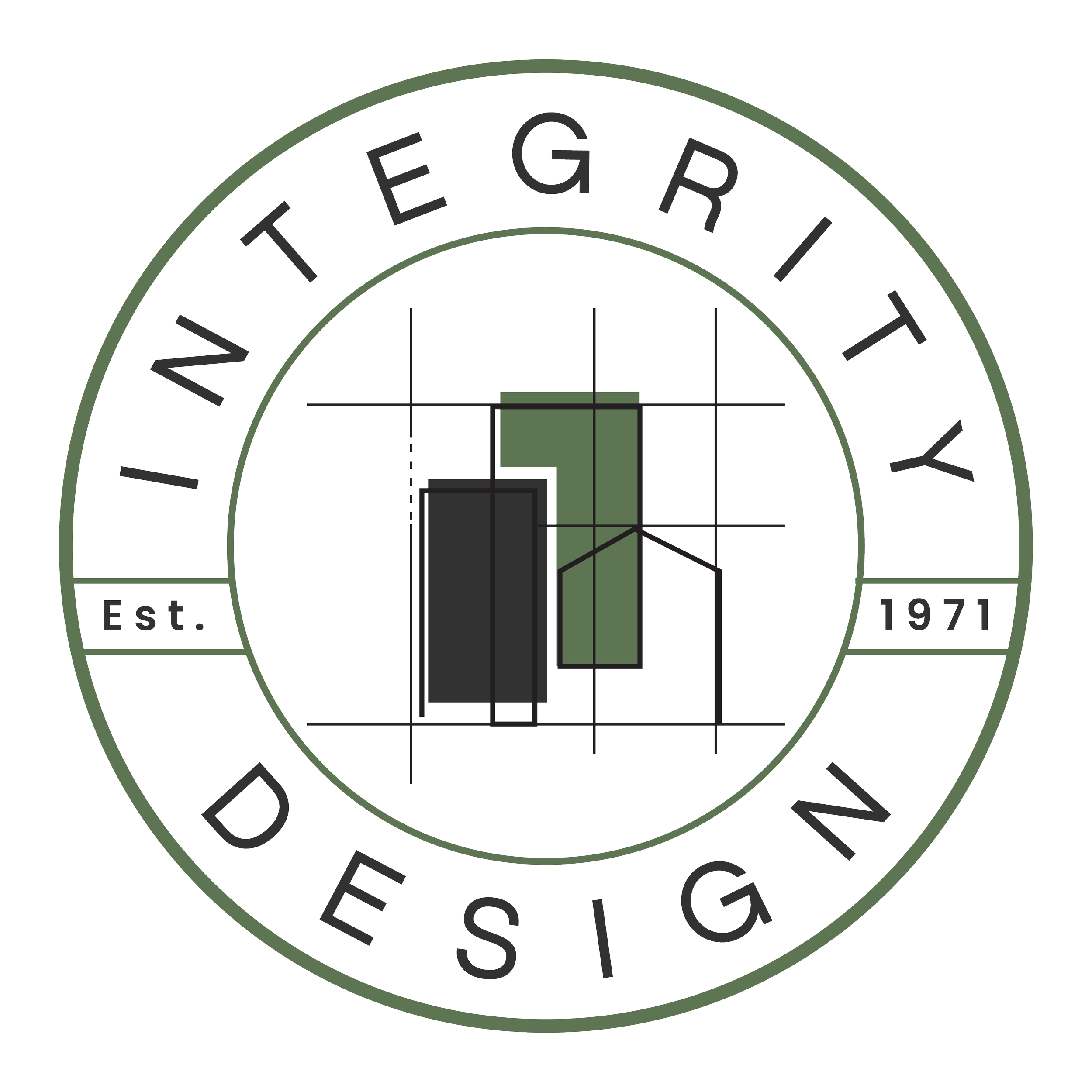 Close-up of a circular logo with the text 'VEE GEAR' at the top and 'Est. 1971' at the bottom, featuring a graphic of a stand mixer in the center.