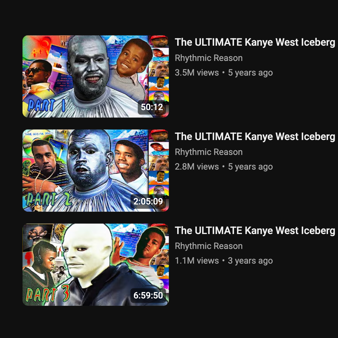 The Ultimate Kanye West Iceberg Series