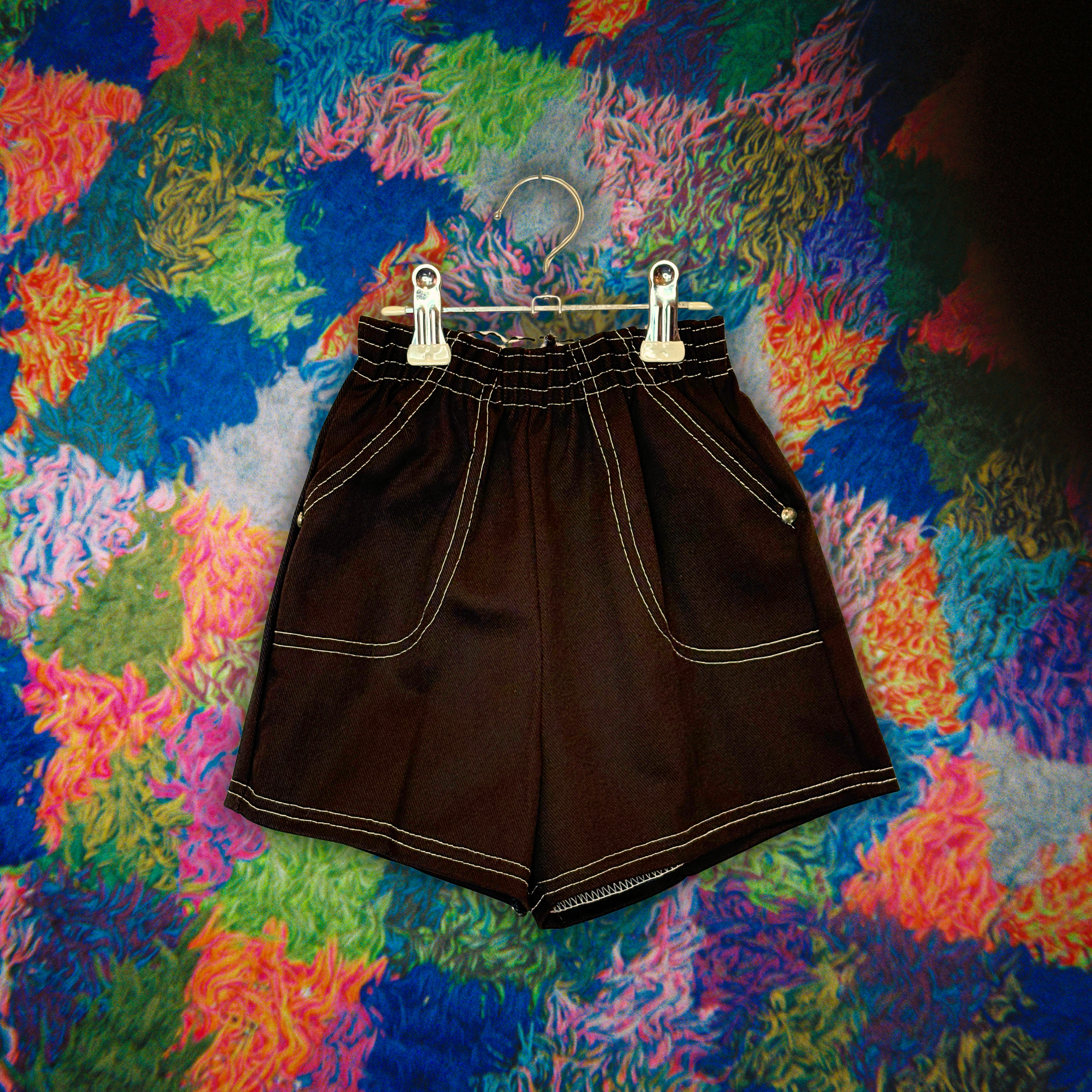Dark brown shorts with pockets