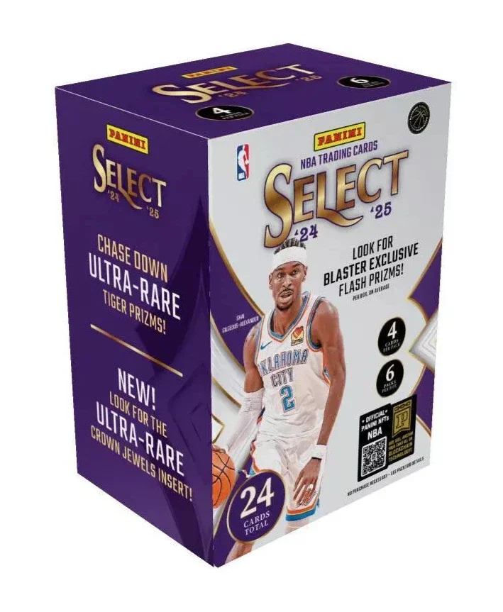 2024-25 Panini Select Basketball NBA Trading Cards Blaster Box
