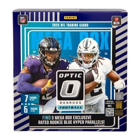 2025 Panini Donruss Optic Football Trading Cards Mega Box